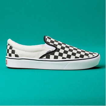 Vans slip best sale on carreaux bleu